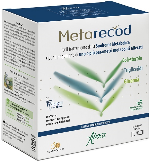 METARECOD 40 BUSTINE GRANULARI X 2,5G GUSTO ARANCIA E PESCA - UniversoFarmacie.it