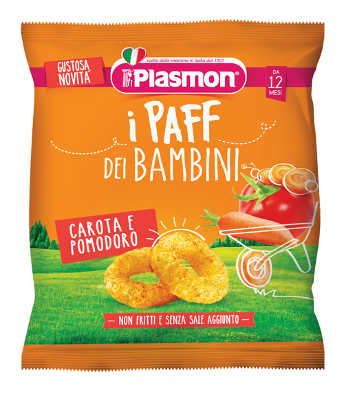 PLASMON DRY SNACK PAFF CAROTA POMODORO 15 G - UniversoFarmacie.it