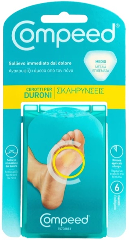 COMPEED CEROTTI PER DURONI MEDIO 6 PEZZI - UniversoFarmacie.it