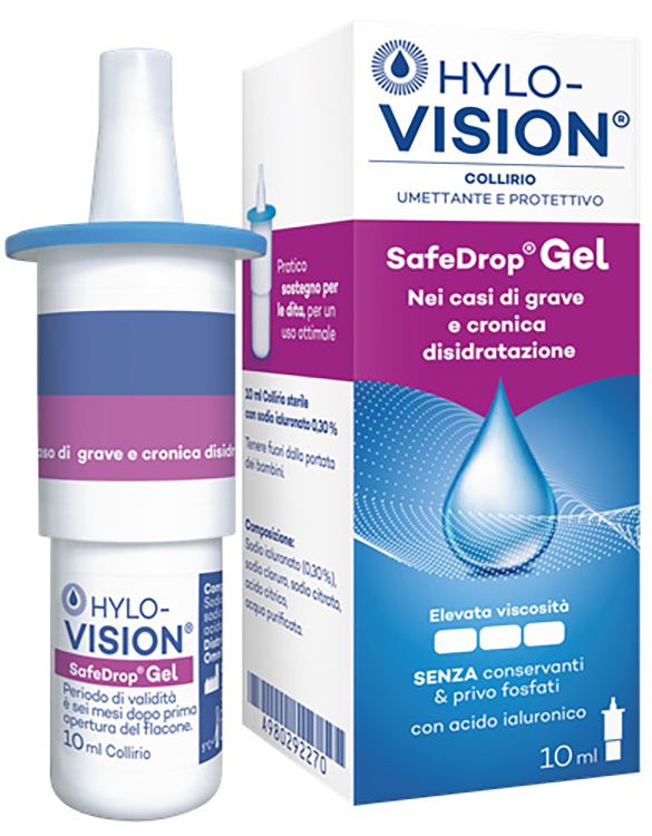 HYLOVISION SAFE DROP GEL 0,3% COLLIRIO UMETTANTE E PROTETTIVO 10 ML - UniversoFarmacie.it