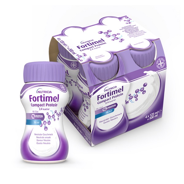 NUTRICIA FORTIMEL COMPACT PROTEIN GUSTO NEUTRO 4 BOTTIGLIE DA 125 ML - UniversoFarmacie.it
