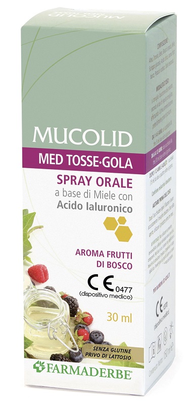 MUCOLID MED TOSSE GOLA SPRAY ORALE 30 ML AROMA FRUTTI DI BOSCO - UniversoFarmacie.it