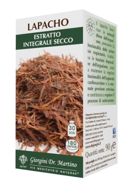 LAPACHO ESTRATTO INTEGRALE SECCO 90 G 180 PASTIGLIE - UniversoFarmacie.it