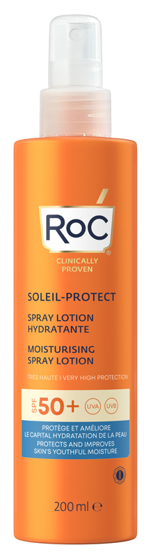 ROC LOZIONE SPRAY SOLARE CORPO SPF 50+ IDRATANTE 200 ML - UniversoFarmacie.it