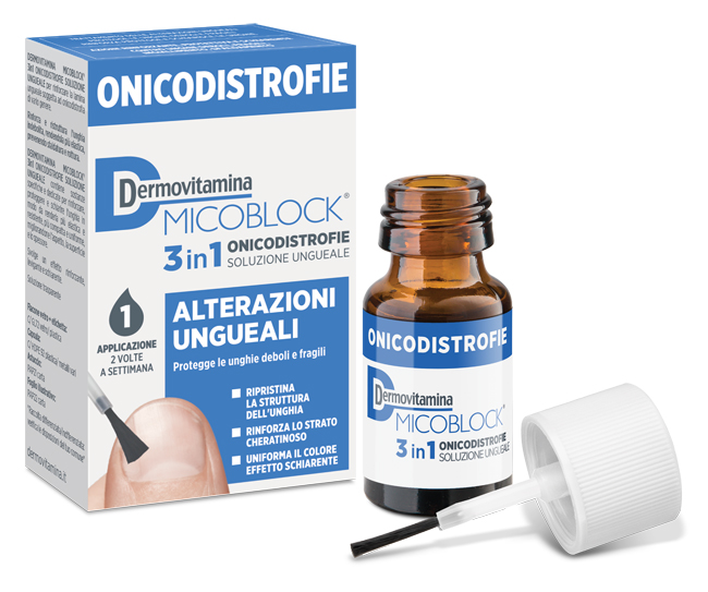 DERMOVITAMINA MICOBLOCK 3 IN 1 ONICODISTROFIE ALTERAZIONI UNGUEALI 7 ML - UniversoFarmacie.it