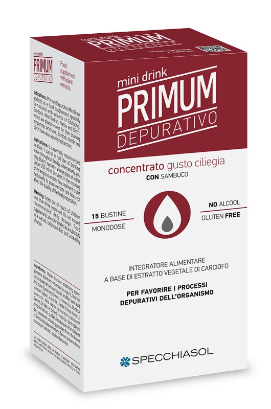 PRIMUM DEPURATIVO MINIDRINK CILIEGIA 15 STICK DA 10 ML - UniversoFarmacie.it