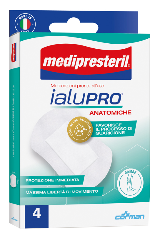 MEDIPRESTERIL IALUPRO GAMBE 10X15 CM 4 PEZZI - UniversoFarmacie.it