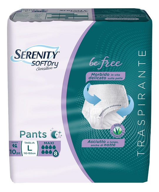 SERENITY PANTS SD SENSITIVE BE FREE MAXI L 10 PEZZI - UniversoFarmacie.it