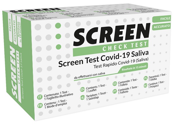 SCREEN TEST ANTIGENICO RAPIDO AUTODIAGNOSTICO COVID-19 SARS-COV-2 CAMPIONI SALIVARI SELFTEST COVID SALIVA SCREEN - UniversoFarmacie.it