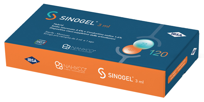 SIRINGA INTRA-ARTICOLARE SINOGEL 2,4% ACIDO IALURONICO + 1,6% CONDROITINA SODICA 3ML + 1 AGO - UniversoFarmacie.it