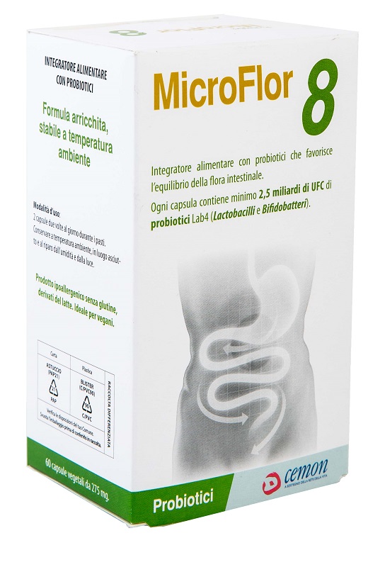 MICROFLOR 8 60 CAPSULE VEGETALI NO FRIGO - UniversoFarmacie.it