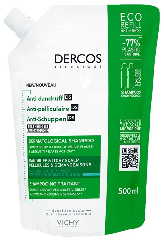 DERCOS ECO RICARICA SHAMPOO ANTI FORFORA 500 ML - UniversoFarmacie.it