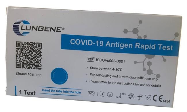 TEST ANTIGENICO RAPIDO COVID-19 CLUNGENE AUTODIAGNOSTICO DETERMINAZIONE QUALITATIVA ANTGENI SARS-COV-2 IN TAMPONI NASALI MEDIANTE IMMUNOCROMATOGRAFIA - UniversoFarmacie.it