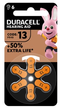 DURACELL EASY TAB 13 ARANCIO BATTERIA PER APPARECCHIO ACUSTICO 6 PEZZI - UniversoFarmacie.it